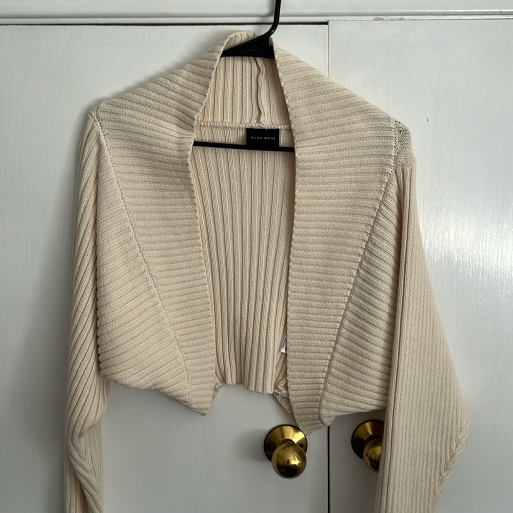 Cropped Sweater Jacket